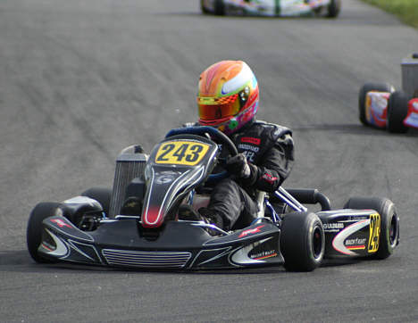 Janni Johansen fra RS Competition/K-Tech teamet var ene kvinde ved det nordiske Rotax mesterskabsløb i Ikast.
